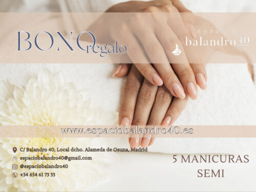 Bono Manicura 5 Sesiones Semis